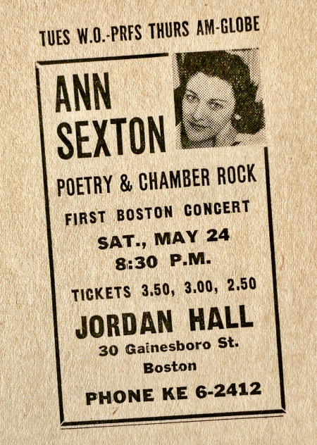 Anne Sexton print advertisement